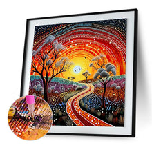 Load image into Gallery viewer, Road Under Sunset 30*30CM(Canvas) Full Round Drill Diamond Painting
