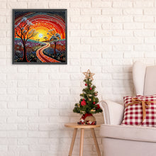 Load image into Gallery viewer, Road Under Sunset 30*30CM(Canvas) Full Round Drill Diamond Painting
