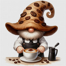 Load image into Gallery viewer, Coffee Gnome - 40*40CM 11CT Stamped Cross Stitch
