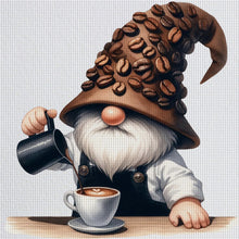 Load image into Gallery viewer, Coffee Gnome - 40*40CM 11CT Stamped Cross Stitch
