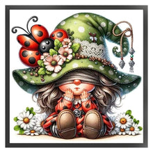 Load image into Gallery viewer, Seven-Star Ladybug Gnome - 45*45CM 11CT Stamped Cross Stitch

