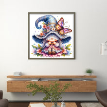 Load image into Gallery viewer, Butterfly Gnome - 45*45CM 11CT Stamped Cross Stitch
