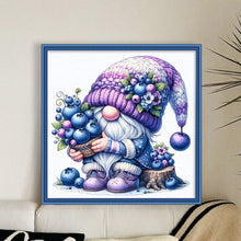 Load image into Gallery viewer, Blueberry Gnome - 45*45CM 11CT Stamped Cross Stitch
