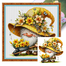 Load image into Gallery viewer, Yellow Flower Goblin - 45*45CM 11CT Stamped Cross Stitch
