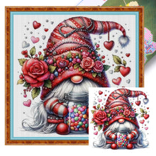 Load image into Gallery viewer, Rose Gnome - 45*45CM 11CT Stamped Cross Stitch
