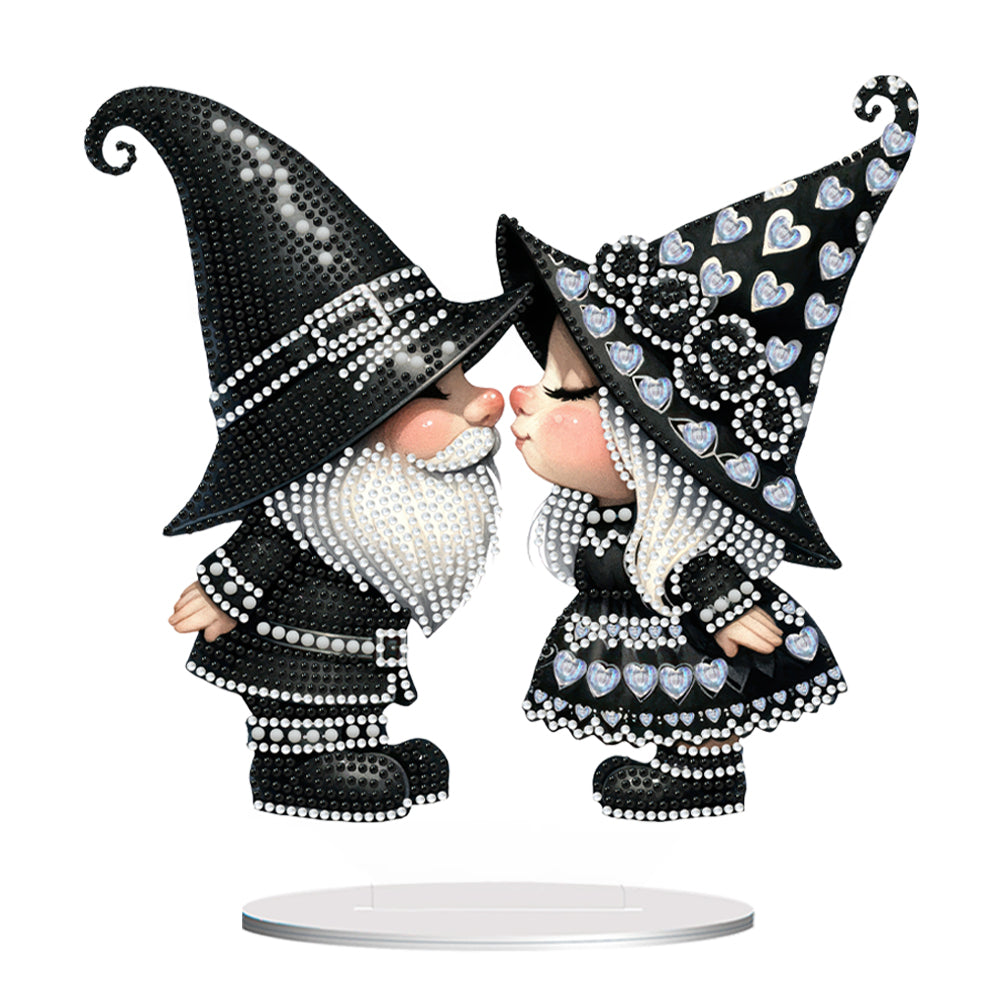 Acrylic Cute Gnome Special Shape Diamond Painting Desktop Home Decor (Couple)