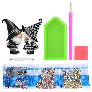 Acrylic Cute Gnome Special Shape Diamond Painting Desktop Home Decor (Couple)