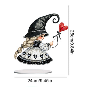 Acrylic Cute Gnome Special Shape Diamond Painting Desktop Home Decor (Balloon)