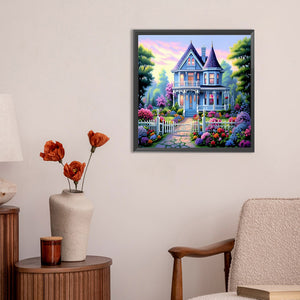 Woods House 30*30CM(Canvas) Full Round Drill Diamond Painting