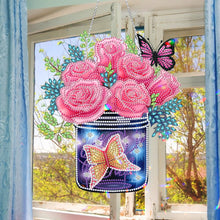 Load image into Gallery viewer, Glow Butterfly Vase 5D DIY Diamond Painting Dots Pendant Office Decor (KJ098)
