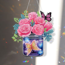 Load image into Gallery viewer, Glow Butterfly Vase 5D DIY Diamond Painting Dots Pendant Office Decor (KJ098)
