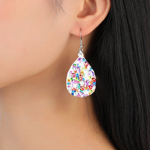 10 Pairs Double Sided Diamond Painting Earrings Gift for Women Girls (Style 1)