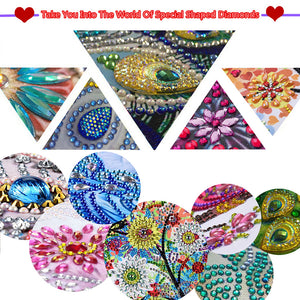 10 Pairs Double Sided Diamond Painting Earrings for Women for Jewelry Crafting
