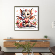 Load image into Gallery viewer, Love Rose Pterosaur - 45*45CM 11CT Stamped Cross Stitch
