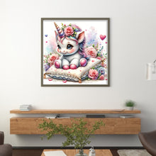 Load image into Gallery viewer, Love Rose Unicorn - 45*45CM 11CT Stamped Cross Stitch
