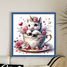 Load image into Gallery viewer, Love Rose Unicorn - 45*45CM 11CT Stamped Cross Stitch
