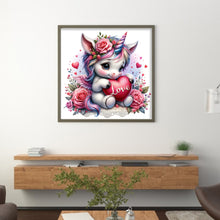 Load image into Gallery viewer, Love Rose Unicorn - 45*45CM 11CT Stamped Cross Stitch
