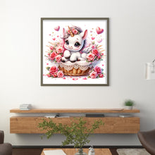 Load image into Gallery viewer, Love Rose Unicorn - 45*45CM 11CT Stamped Cross Stitch
