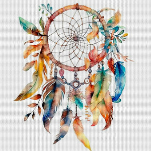 Dreamcatcher - 50*50CM 11CT Stamped Cross Stitch