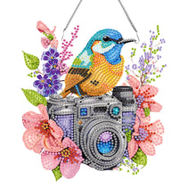 Load image into Gallery viewer, Single Side Special Shape Diamond Painting Hanging Pendant for Home Decor (Bird)
