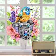 Load image into Gallery viewer, Single Side Special Shape Diamond Painting Hanging Pendant for Home Decor (Bird)
