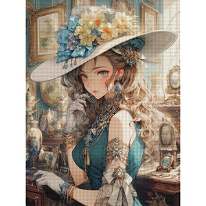 Girl - 50*65CM 11CT Stamped Cross Stitch