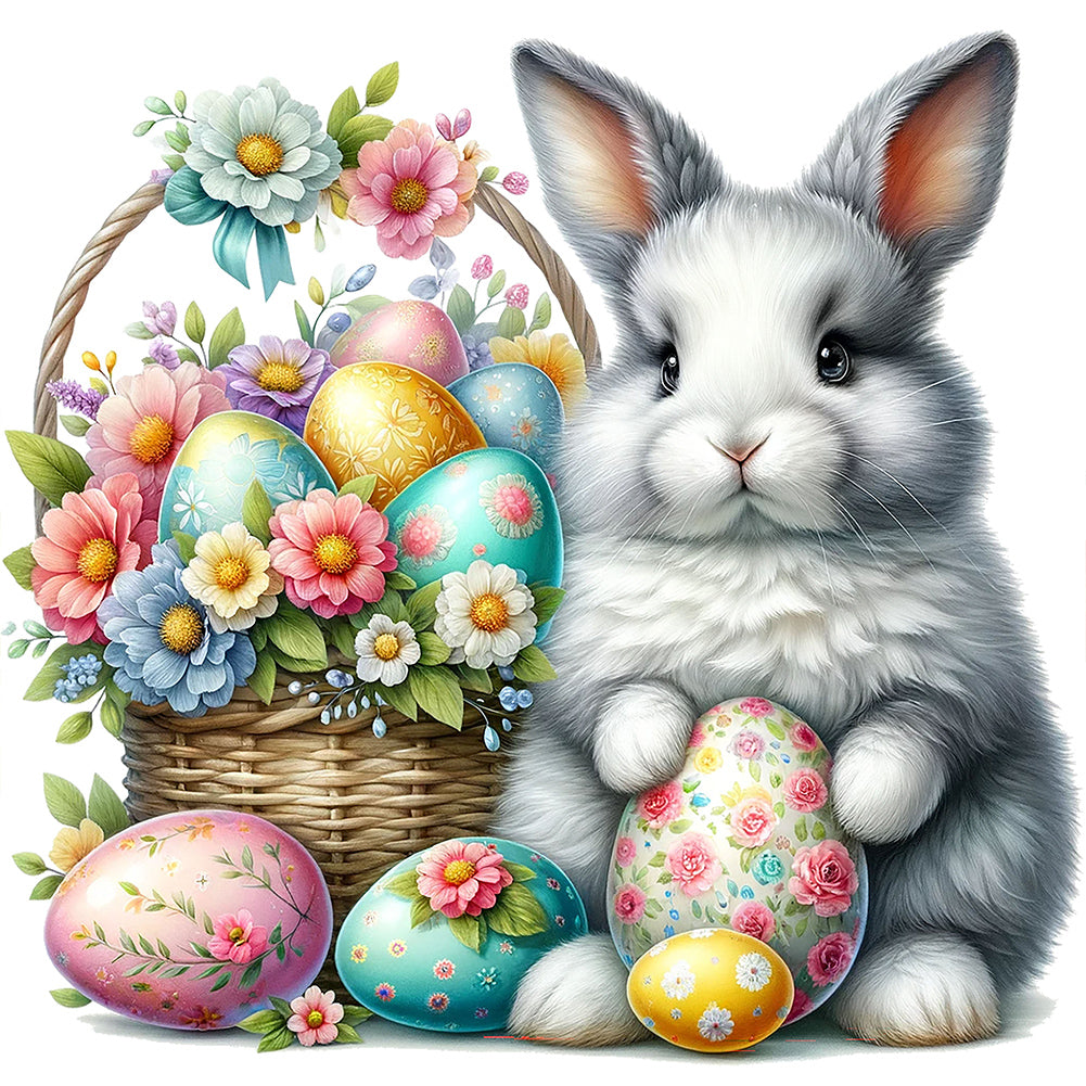 Easter Bunny 30*30CM(Canvas) Full Round Drill Diamond Painting