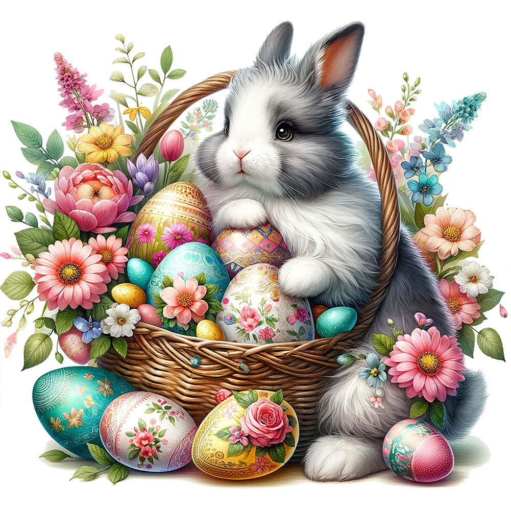 Easter Bunny 30*30CM(Canvas) Full Round Drill Diamond Painting