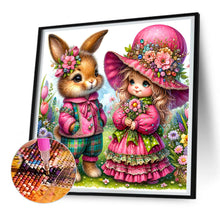 Load image into Gallery viewer, Easter Flowers Bunny 30*30CM(Canvas) Full Round Drill Diamond Painting
