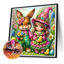 Load image into Gallery viewer, Easter Flowers Bunny 30*30CM(Canvas) Full Round Drill Diamond Painting
