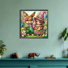 Load image into Gallery viewer, Easter Flowers Bunny 30*30CM(Canvas) Full Round Drill Diamond Painting
