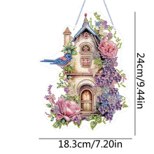 Load image into Gallery viewer, Acrylic Single Side Flower Birdcage Diamond Painting Hanging Pendant (GJ493)
