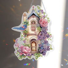 Load image into Gallery viewer, Acrylic Single Side Flower Birdcage Diamond Painting Hanging Pendant (GJ493)
