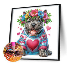 Load image into Gallery viewer, Garland Pitbull 30*30CM(Canvas) Partial Special Shaped Drill Diamond Painting
