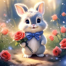 Load image into Gallery viewer, Flower Bunny 30*30CM(Canvas) Full Round Drill Diamond Painting
