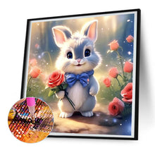 Load image into Gallery viewer, Flower Bunny 30*30CM(Canvas) Full Round Drill Diamond Painting
