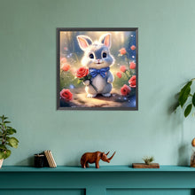 Load image into Gallery viewer, Flower Bunny 30*30CM(Canvas) Full Round Drill Diamond Painting
