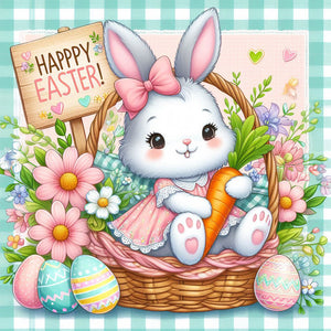 Easter Bunny 30*30CM(Canvas) Full Round Drill Diamond Painting