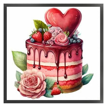 Load image into Gallery viewer, Strawberry Cake - 40*40CM 9CT Stamped Cross Stitch
