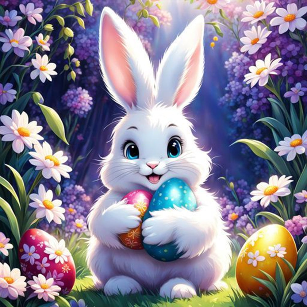 Easter Bunny Eggs 30*30CM(Canvas) Full Round Drill Diamond Painting