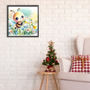 Spring Bee 30*30CM(Canvas) Full Round Drill Diamond Painting