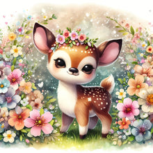 Load image into Gallery viewer, Spring Deer 30*30CM(Canvas) Full Round Drill Diamond Painting

