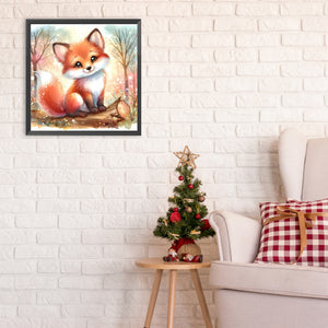 Spring Fox 30*30CM(Canvas) Full Round Drill Diamond Painting