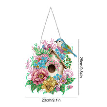 Load image into Gallery viewer, Single Side 5D Diamond Painting Dots Pendant Wall Decor (Flower Bird Cage KJ092)
