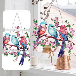 Single Side 5D Bird Cage Bee Ladybird Diamond Painting Dots Pendant Wall Decor