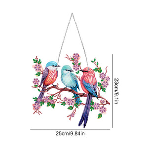 Single Side 5D Bird Cage Bee Ladybird Diamond Painting Dots Pendant Wall Decor