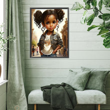 Load image into Gallery viewer, Black Girl 30*40CM(Picture) Full Square Drill Diamond Painting
