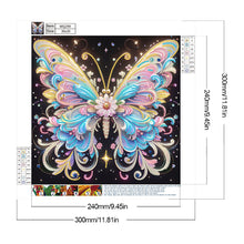 Load image into Gallery viewer, Fluorescent Butterfly 30*30CM(Canvas) Partial Special Shaped Drill Diamond Painting
