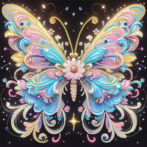 Fluorescent Butterfly 30*30CM(Canvas) Partial Special Shaped Drill Diamond Painting