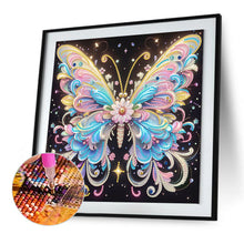 Load image into Gallery viewer, Fluorescent Butterfly 30*30CM(Canvas) Partial Special Shaped Drill Diamond Painting
